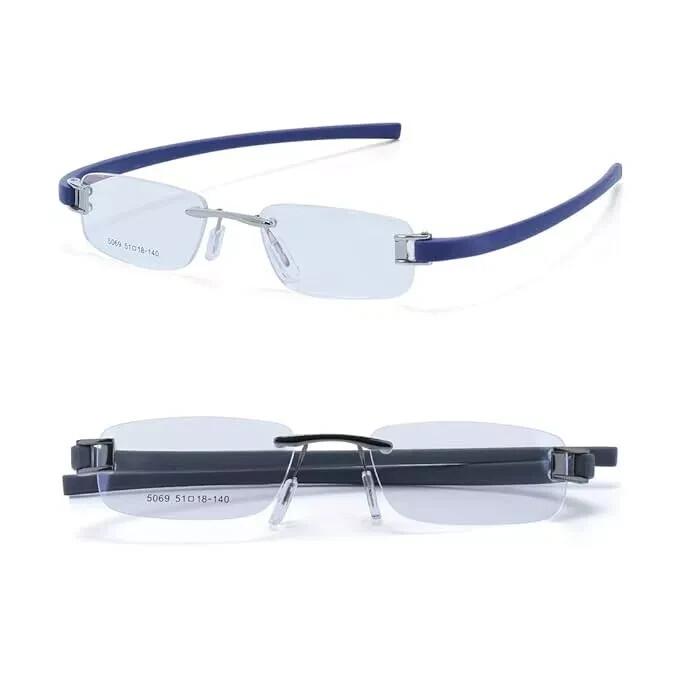 

Очки RSINC Combo Rimless Frame для унисекс Серебристо-Синий-Серый Металлик Тег A1 JL156428456654
