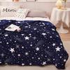 Mysterious Starry Sky Galaxy Star Throw Blanket Ultra Soft Lightweight Plush Flannel Nap Blanket for Couch Bed Sofa Chair Office