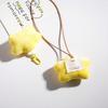 Yellow Cartoon Star Plush Keychain: Cute Gift for Couples & Friends