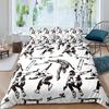 Skul Soft Duvet Cover Skateboard Human Skul featuring Skateboard Print for Children Kids Young Boys Tens Rom Decor Extreme Sport Theme Comfortable