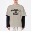KULTE A-College Layered T-Shirt Light Beige
