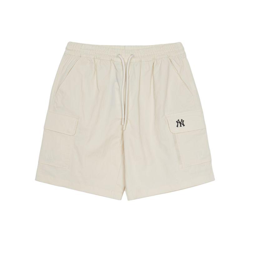 

New MLB GofcoreBasic New York Yankees Cargo Shorts Unisex Dark Cream 3ASMB0653-50CRM XS