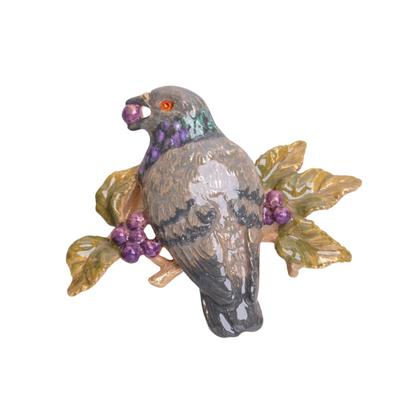 SUUPalnart Poc: Clip para Obi de Paloma Torcaz (Viene en una caja especial de lujo)  Clip para Obi de Kimono (Marca de accesorios de vestimenta tradicional japonesa)