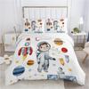 Astronaut Children Bedding Set for Kids Baby Child King Queen Quilt Cartoon Duvet Cover Set Pillowcase Bed Linens Bedclothes