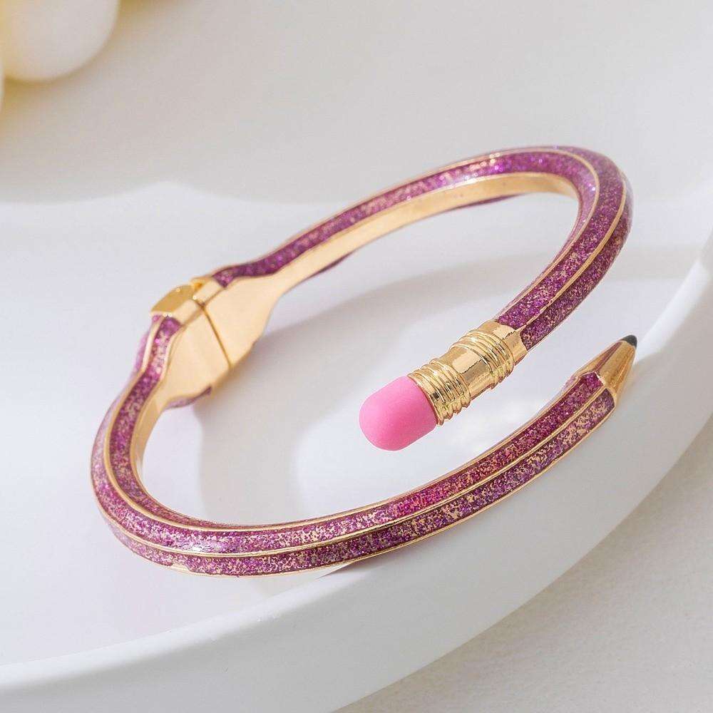 Trendy Cross Enamel Bracelet Unique Fashion Cuff Bracelet Cute Pencil Bangle  Special Occasions