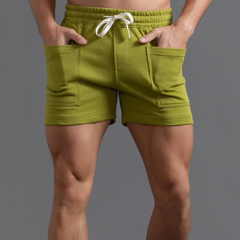 

Men s Trendy Mid-Length Cotton Athletic Shorts with Large Pockets - Plus Size Available M
