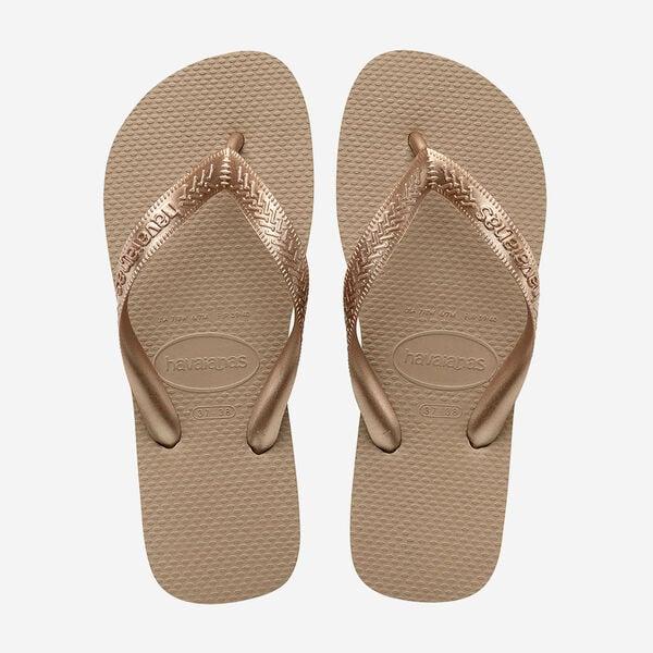 Havaianas Flip Flops Top Tiras Gold Gummi, Damen Größe 37/38 - Bild 4