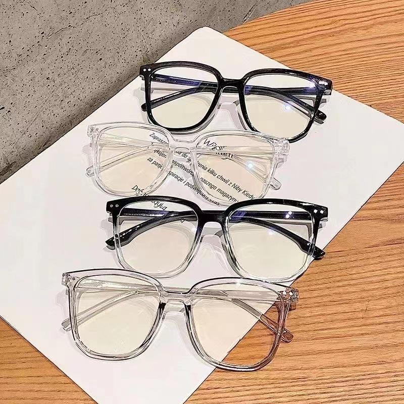 Trendy Unisex Anti-Blue Light Large Frame Prescription & Plano Glasses