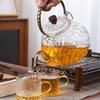 Minimalist Glass Teapot Set with Warmer