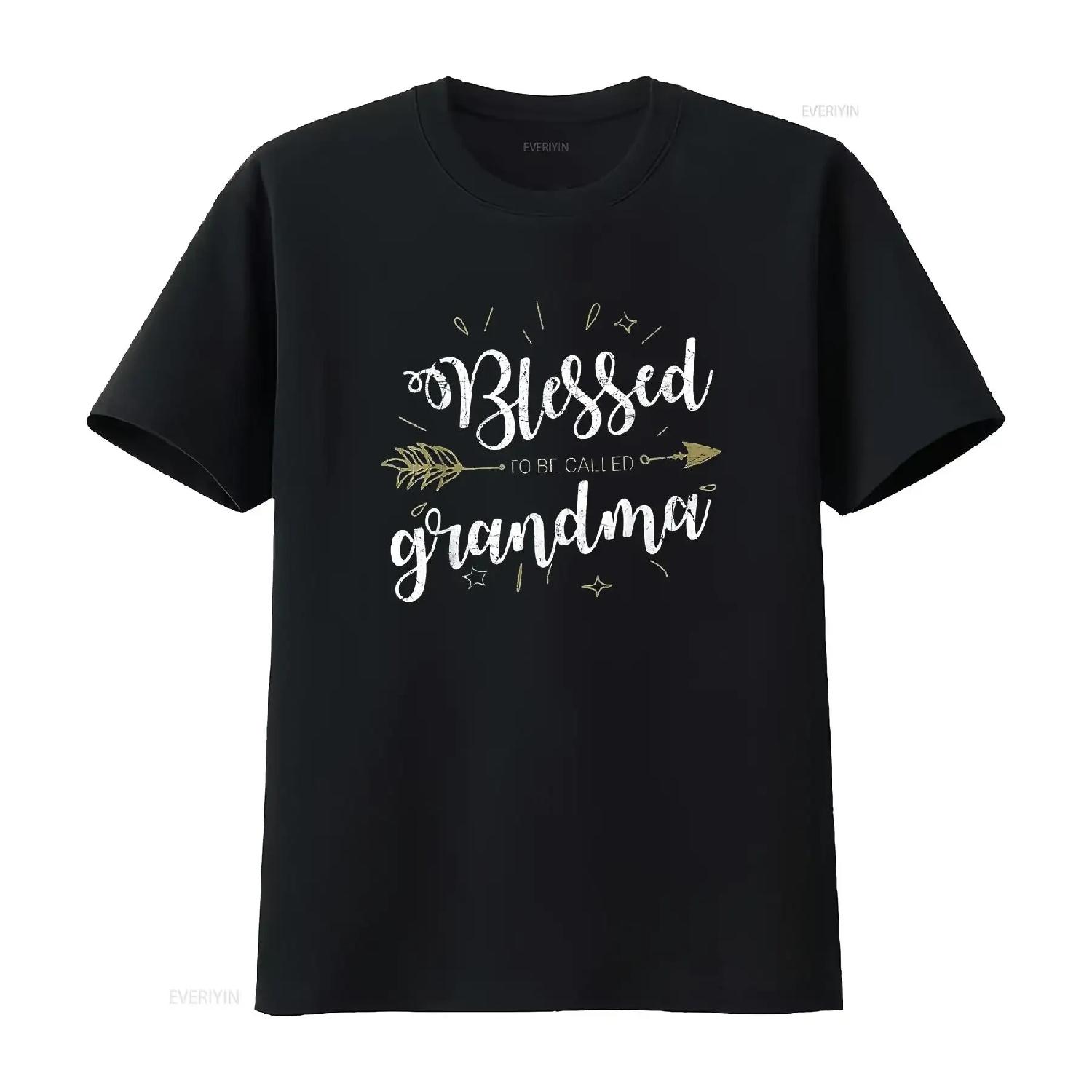 

Womens Blessed To Be Called Grandma T Shirt Idea Black 2XL vintage Washed Top For Everyday Wear Unisex Versatile fashion Casual S чёрный