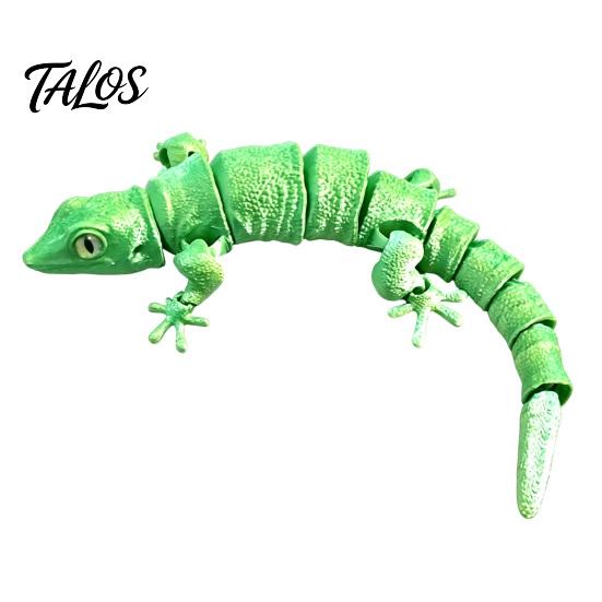 Simulated Gecko Decoration 3D Printed Leopard Figurine, Realistic Articulated Chameleon Fidget Toy, Figurine Flexible Jointed Lizard Model,