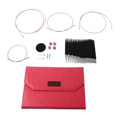 Circular Knitting Needle Set Stainless Steel 3 To 10mm Ergonomic Handle Circular Needle Set with