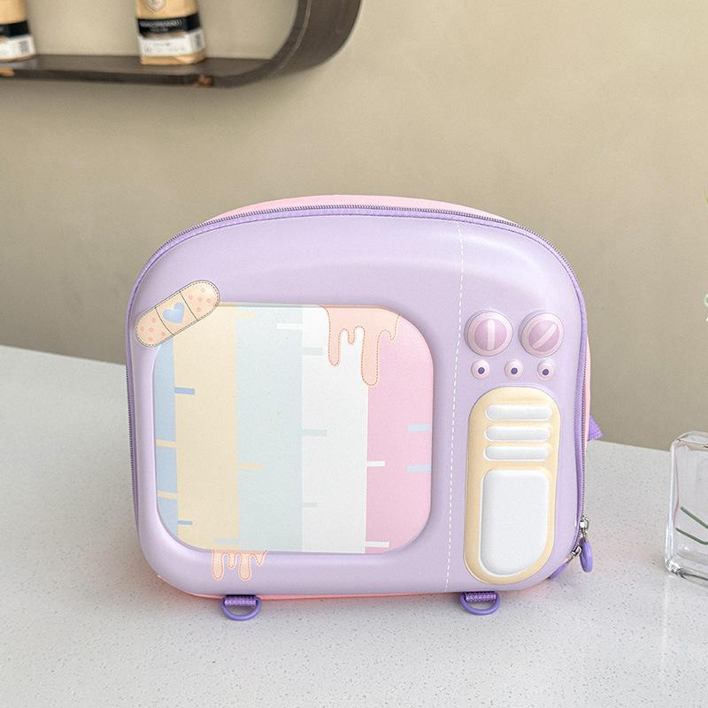 School BagsNew hard shell children's bag foreign style cute TV 3D three-dimensional eggshell school bag children's back