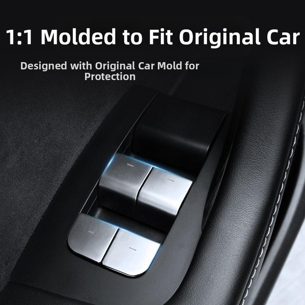 Door Handle Lift Button Cover Trim for Tesla For Model 3 and For Model Y 2025 ABS Protective Patch Set for Scratches
