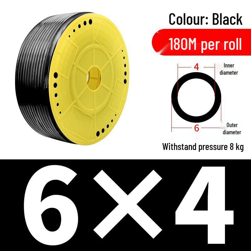 Pressure-Resistant Explosion-Proof PU Air Hose - Flexible, High-Pressure Air Pump Compressor Hose, Transparent Pneumatic, 6MM/12MM.