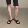 Women's Shoes 2025 Hot Sale Open Toe Women's Slippers outdoor Daily Slippers Women Square Toe concise low Heel Female Sandals
