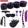 Sexuální pomůcky pro BDSM Bondage Omezení Pro dospělé S&M Fetiš Hry Set Vibrátor Pouta na ruce Kotník Postelové Hračky Sady pro