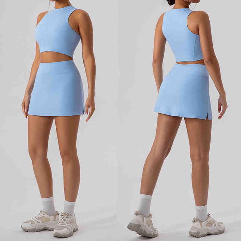 

Женский облегающий комплект юбки для йоги и фитнеса - Сексуальный европейский и американский стиль Medium