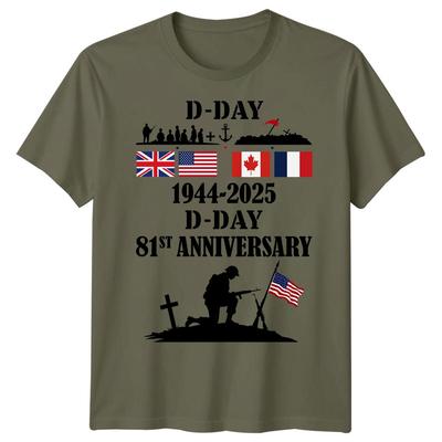Familie Soldat Design D-Day T-Shirt Tee 1944 Zweiter Weltkrieg Normandie Militär #DD