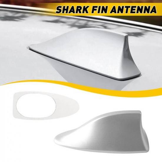 Sliver Shark Fin Antenna Cover Antenna Radio FM/AM Signal Booster Aerial Replace