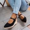 Women's Suede Wedge Heels, Pointed Toe Lace-Up Platform Espadrille Shoes, Spring Summer Fashion Shoes