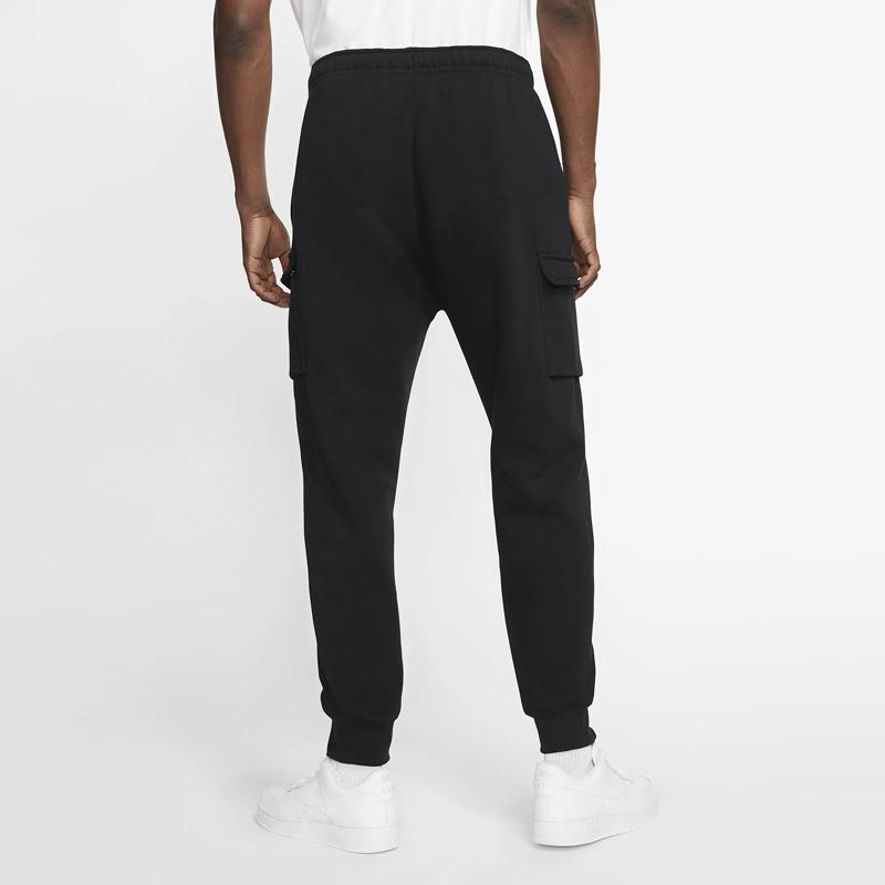 Nike Sportswear Club Fleece Cargo Pants Black/Black/White Men Streetwear CD3129-010