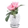 Rose Tischlampe Exquisite elegante kabellose LED-Kunstblumen-Touch-Lampe mit klarer Kristallvase