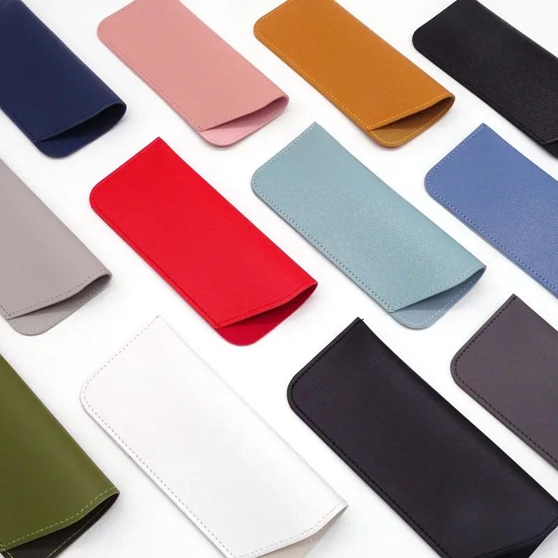 

PU Leather Eye Glasses Sunglasses Case Convenient Eyewear Protector Box Protective Cover Case Solid Color Pouch Bag