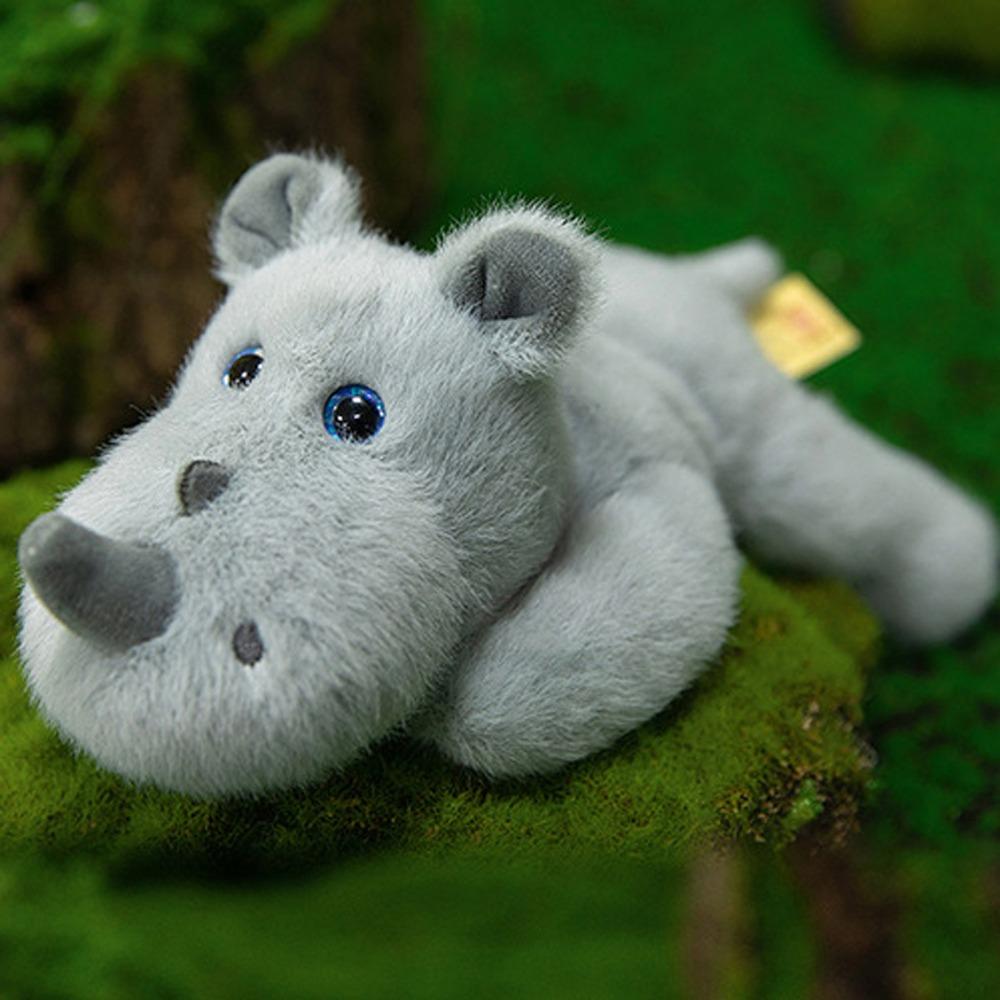 Fluffy Rhino Plush Toy Wrist Pad Rhino Plush Doll Doll Keyring Rhino Doll Pendant  Home Decor