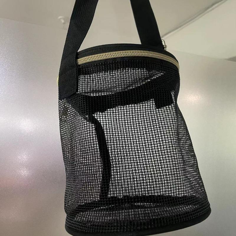 Children's Net Gauze Shell Storage Bags Three-dimensional Circular Sand-digging Buckets for The Beach Toy Sorting and Collection Bags