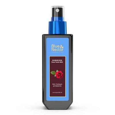 Blue Nectar Pure Rose Water Gesichtswasser für strahlende Haut und Porenstraffung, 100 ml