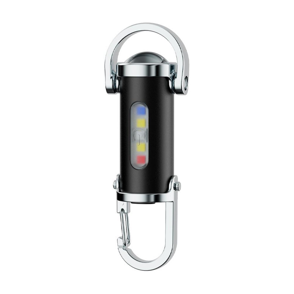 Portable Waist Hanging Keychain, Mini Waterproof Emergency Floodlight with USB Charging & Strong Light