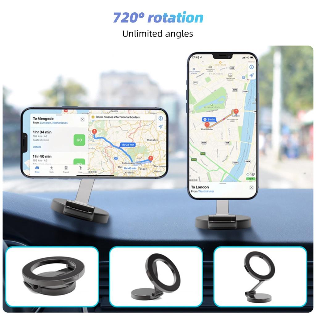 1080 Rotation Magsafe Car Phone Holder Magnetic Car Mount For Vehicles Mobile Support Car Cell Phone Holder In Car For iPhone 14 13 Pro Max Plus
