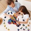 "Elephant Wooden Puzzle | Irregular Shapes & Mixed Colors • Family & Party Game • Focus Training Toy for Boys & Girls • Perfect