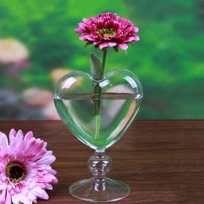 Multifunktionale Herzförmige Glasvase – Schreibtisch-Blumentopf & Hochzeitsdeko-Behälter