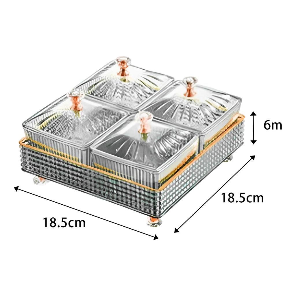 Removable Serving Dishes with Lid Decorative Snacks Tray Fruit Plate Fruit Platter for Candy Dessert Veggies Nuts Snacks