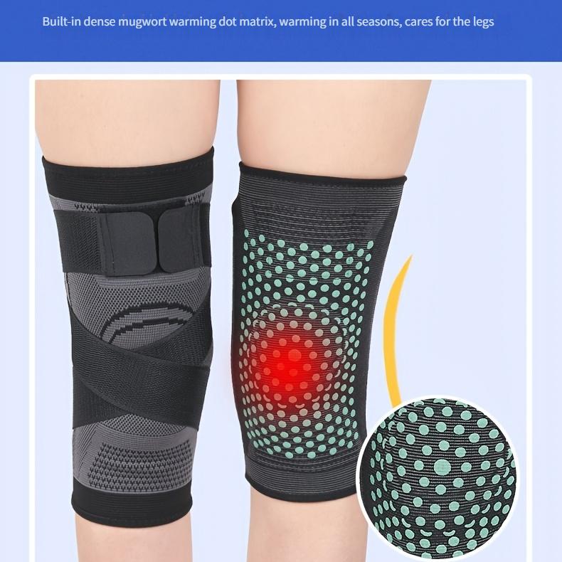 Sports Compression Strap Knee Pads Short Nylon Knit Breathable Wormwood Knee Guards for Cycling