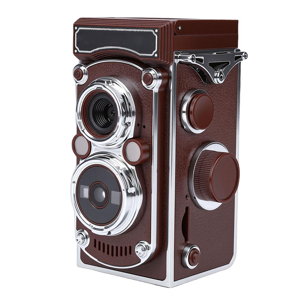 Vintage Digital Camera Portable TLR Retro 2.7K Video 24MP Autofocus Vlog Camera Manual Joystick for Beginners Teens Adults