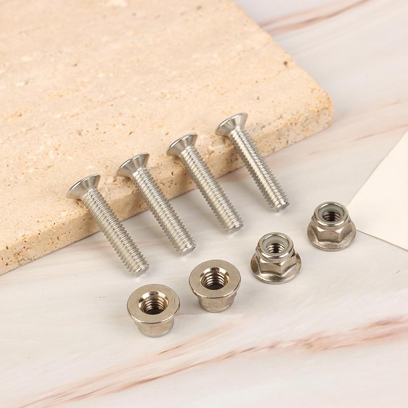 4Pcs Universal Motorcycle Rear Luggage Case Helmet Trunk Suitcase Bracket Base Plate Bushing Pad Buckle Spacers Screws Nuts