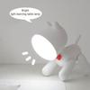 OEMG Dog-Shaped Reading Night Light Desk Lamp - White, USB Rechargeable Cartoon Night Light for Kids