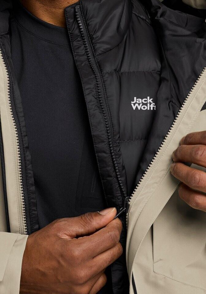Jacket Jack Wolfskin Icecape 3in1 Down Jacket Beige