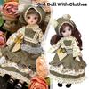 30cm BJD Doll Eclectic High End Design Princess Dress Up Set With Long Hair High Heel Beautiful 3D Eyes Beautiful Accessories