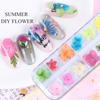3D Nail Manicure Dried  Flowers 12 Kinds Colorful Realistic Diy Crafts Resin Jewelry Ornaments Phone Cases Invitation Cards Decor