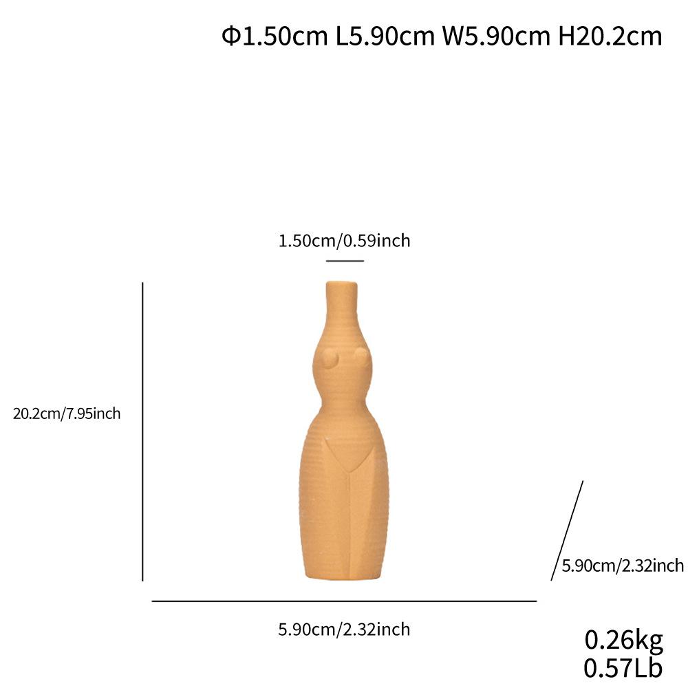 Exotic Human Body Creative Ceramic Vase Trendy Fashion Small Fresh Desktop Ornament Light Luxury Home Decoration