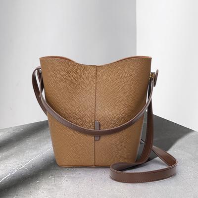Bag Niche New Women's Bag Genuine Leather Crossbody Bucket Bag One-shoulder Summer Versatile High-end Handbag Bag
