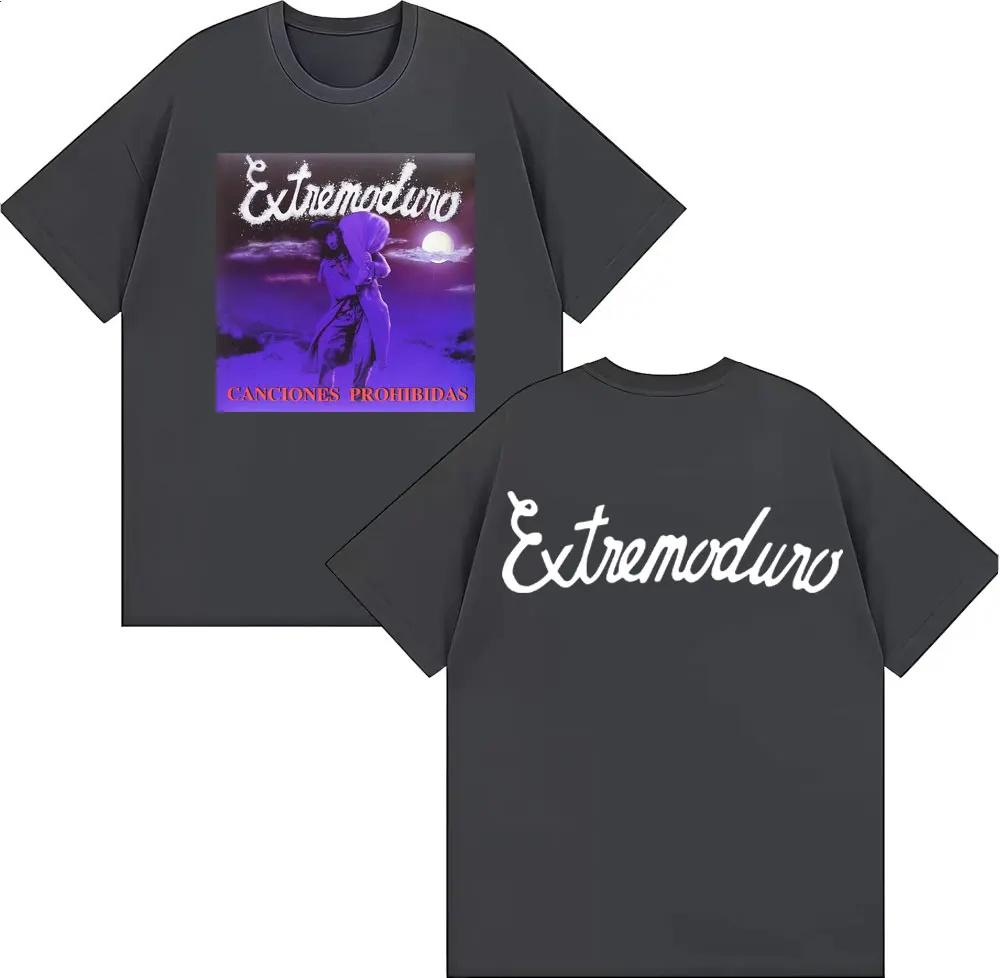 Rock Band Extremoduro Canciones Prohibidas T Shirts Mens Clothing Harajuku Hip Hop Punk T Shirt Cotton Casual Oversized Tshirt