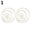 Damen-Ohrringe, romantisch, versilbert, vergoldet, runde Spiralform-Ohrringe