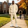 Men's Casual Hoodie and Sweatpants Set, 2 Piece Pullover Jacket with Tapered Jogger Pants for Sport or