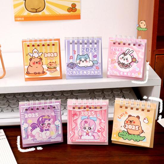 2025 Mini Schreibtisch Kalender Cartoon Monatliche Planer Kalender August. 2024 bis Dezember. Kalender 2025