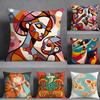 Illustration Of Diagonal Square Art Pillow Case Pillowcase Doublesided Printed Sofa Cushion Bedroom Headboard Pillow